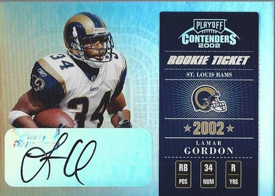 2002 Playoff Contenders #150 Lamar Gordon RC Auto /600 - NM-MT - Image 1 of 2