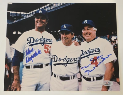 DON DRYSDALE-DUKE SNIDER Signed 8x10 Photo-HALL OF FAME-LOS ANGELES DODGERS-PSA - Image 1 of 4