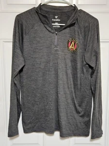 Camiseta de fútbol Atlanta United talla mediana gris manga larga fanáticos MLS - Imagen 1 de 4