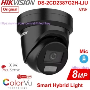Hikvision DS-2CD2387G2H-LIU 8MP ColorVu+AcuSense IP Camera Mic PoE 2.8mm Black