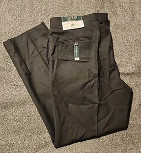 RALPH LAUREN Flat-Front Dress Pants/Slacks/Trousers Black Men's Size 38x30 NWT - Picture 1 of 4