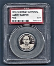 1910-12 Sweet Caporal Pins Harry Gasper Reds #NNO Rookie PSA 5 #12027275