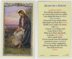 "Tarjeta santa laminada de Cristo mirando a Jerusalén" -Oración para retiro- {L1-S1}+ - Imagen 1 de 1