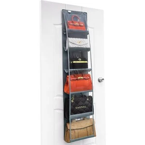 Over The Door Bar Organizer Rack Purse Handbag Hanger - Picture 1 of 6