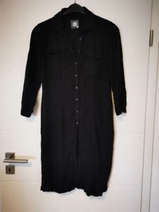 0039 Italy Leinen Hemdblusenkleid Gr. 38 schwarz - Bild 1 von 1