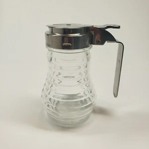 Klarglas Bienenstock Sirup Spender Ausgießer mit verchromter Oberseite - 3 Oz. - Bild 1 von 8