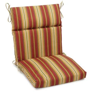 Blazing Needles Spun Polyester Outdoor Squared Seat/Back Chair Cushion - Picture 1 of 1