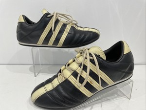 black adidas leather trainers