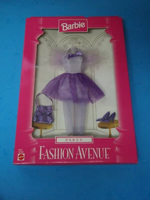 Barbie Fashion Avenue Party Purple & Violet Dress Accessories 1997 Mattel - Image 1 of 2