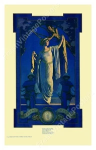 1919 Maxfield Parrish Edison Mazda vintage print ad NEW poster 18x24 - Picture 1 of 1