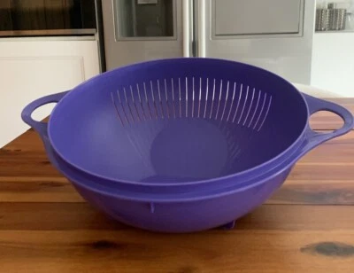 Tupperware Blau Große Sieb ,Ø28cm. x35cm. x18cm.Hx11cm.H - Bild 1 von 4