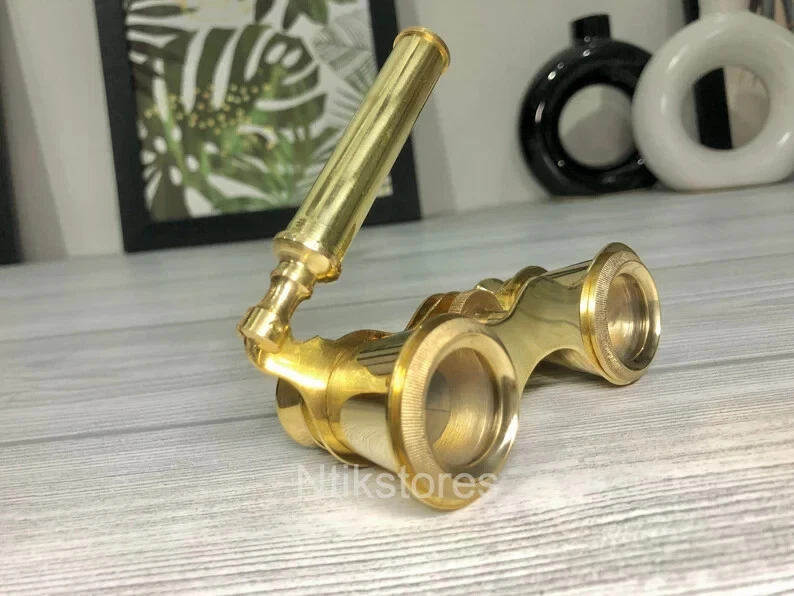 Handmade Binocular Polished Antique Nautical Opera Glasses Spyglass Scouts Solid - Image 1 of 4