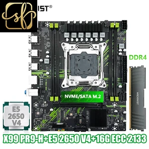 X99 PR9-H Motherboard Set Kit mit Intel LGA2011-3 Xeon E5 2650 V4 CPU + DDR4 1* - Bild 1 von 9