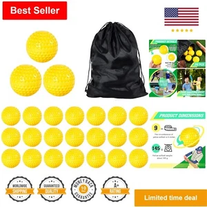 Foam Baseballs for Pitching Machines - 9 Inch Practice Balls - 24 Pack - Yellow - Picture 1 of 8