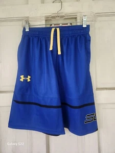Under Armour SC Boys Heat Gear Loose Fit Shorts Youth Size X Large Royal  - Picture 1 of 1