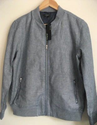 Boys summer jacket age 12-13 Autogaph M & S bomber jacket cotton linen blue NEW - Image 1 of 4