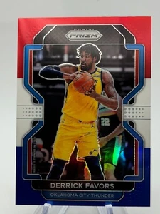2021-22 Prizm Basketball Derrick Favors #124 Veteran RED WHITE BLUE - Picture 1 of 2