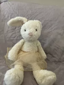 Jellycat Glistening Belle Bunny Rabbit Ballerina Gold Star Tutu Plush READ - Picture 1 of 6