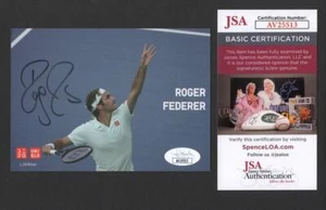 Roger Federer Signed Autograph 4x5.5 Photo Card - US Open Champion w/ JSA COA - Picture 1 of 1