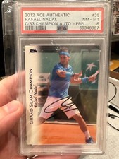 2012 ACE Authentic Grand Slam PSA 8 RAFAEL NADAL Autograph GS3 Auto Purple