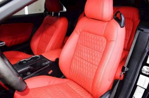 Ford Mustang GT 6th Gen 2015-2023 Synthetic Leather Replacement Seat Cover Front - Picture 1 of 7