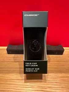 STARBUCKS COLD CUP KEYCHAIN WINTER 2024 BLACK NEW - Picture 1 of 1