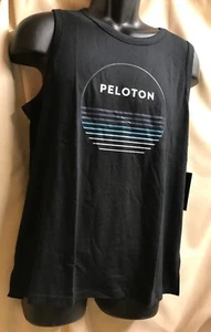 Peloton Studio Side Slit Muscle Tank Top Black Sz L NEW - Picture 1 of 7