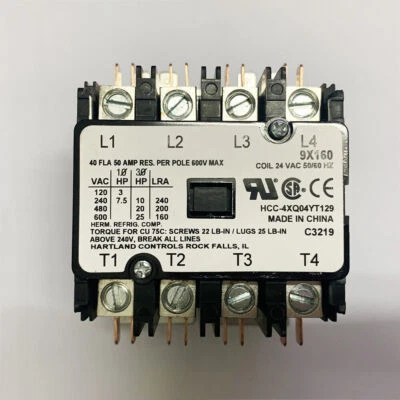 1PC New for Cutting Machine AC Contactor 9X160 HCC-4XQ04YT129 24V 40A - Image 1 of 3