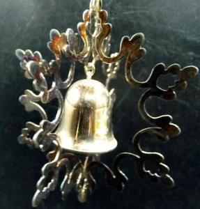 Reed & Barton 1989 8th Edition Snowflake Bell Silver Plate Christmas Ornament - Picture 1 of 1