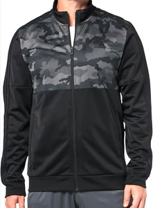 NEW ADIDAS MEN'S ESSENTIALS 3 STRIPES CAMO TRICOT  JACKET~ SIZE LARGE  #JE9630 - Picture 1 of 4