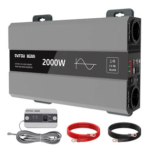 Falownik sinusoidalny czysta 12V 24V 230V falownik przetwornica napięcia 2000W 4000W  - Zdjęcie 1 z 32