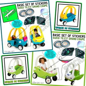 Replacement Stickers Decals SIZED TO FIT Little Tikes GRAND Coupe Cozy Car - Picture 1 of 10