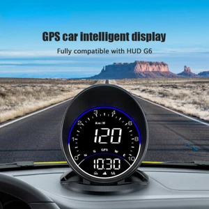 Tachimetro auto GPS HUD G6 display head up allarme digitale computer di bordo - Foto 1 di 9