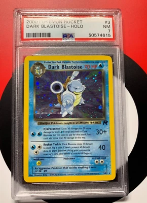 2000 Pokémon Card Rocket DARK BLASTOISE 3/82 HOLO PSA 7 NM - Image 1 of 2