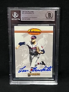 LOU BURDETTE BRAVES SIGNED AUTOGRAPH AUTO 1993 TED WILLIAMS #46 BAS BECKETT *839 - Picture 1 of 2
