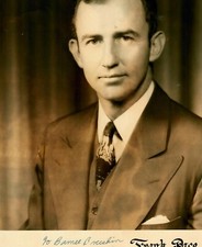 "3rd Secretary of the Army" Frank Pace Signed 9X12 Sepia Photo Todd Mueller COA