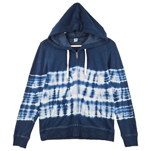 Old Navy Womens Navy Blue Tiedye Full Zip Hoodie Jacket Size Small S UK 8-10 - Picture 1 of 16