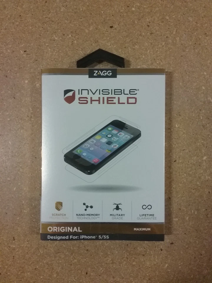 Protector de pantalla ZAGG InvisibleShield cobertura máxima para Apple iPhone 5/5S Foto 1 de 2