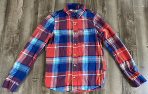 Vintage Mens Hollister Flannel Shirt Plaid Button Up Long Sleeve sz Small - Picture 1 of 7
