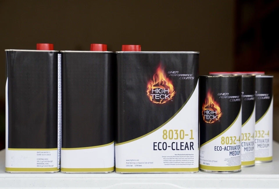 ¡¡3 KITS!! High Teck 8030 High Gloss 4:1 Automotriz Transparente Coat Galon ¡con Endurecedores! Foto 1 de 1