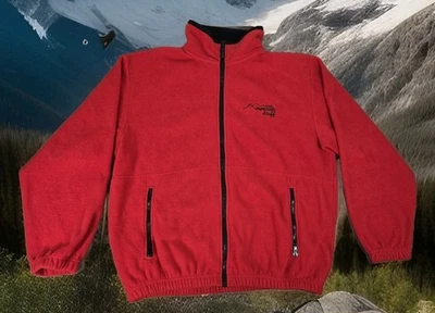 Abrigo Chaqueta Vintage Americade Staff Para Hombre Grande L Rojo Vellón Impermeable Y2K Foto 1 de 4