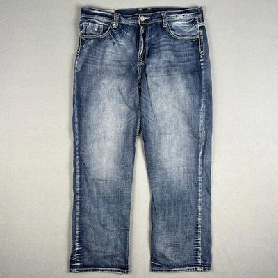 Stetson 1312 Jeans Fit 40x31 Modern Straight Leg Blue Denim Cowboy Ranch Work - Image 1 of 4