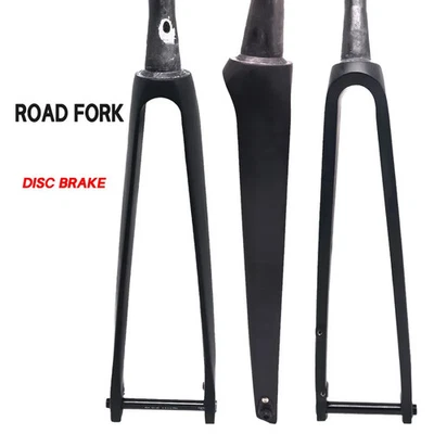 700c Full Carbon Road Bike Hard Fork Full Internal Cable Thru-axle Rigid Fork - Image 1 of 4