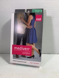 Mediven Comfort Compression Calf Open Toe Socks Size 6 (VI) 47306-20-30 Natural - Picture 1 of 5