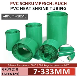 Green PVC Heat Shrink Tubing Wrap RC Battery Pack 7mm - 333mm LiPO NiMH NiCd - Picture 1 of 6