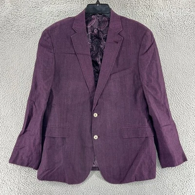 Abrigo deportivo Robert Graham Blazer para hombre 48R ajuste a medida lana lino 2 botones Foto 1 de 4