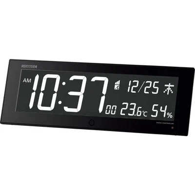 RHYTHM Large Wall Clock Radio Clock Digital Color Gradation LED 365 Color Displa - Image 1 of 4