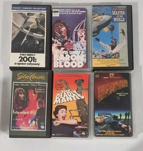 VHS Old Horror Tape Lot Deadly Mantis They Came From Beyond Space Baron Blood  - Picture 1 of 4