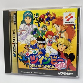 Detana TwinBee Yahho Deluxe Pack Sega Saturn SS Konami Japan Shmup Shooter CIB