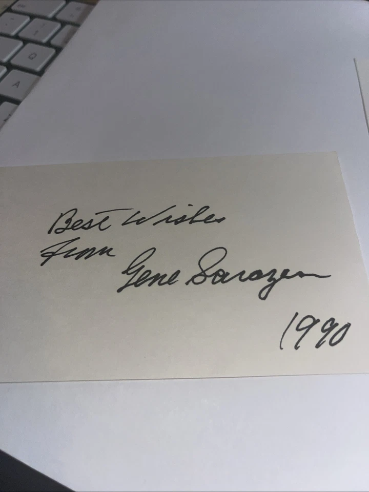 Gene Sarazen  1935 Masters Champion Signed 3x5 index Card - Image 1 of 1